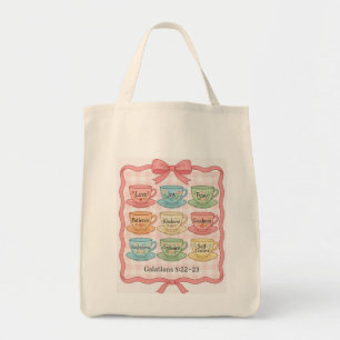 Tote Bag Conception de tasse de thé rose