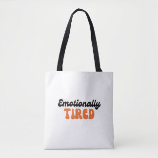 Tote Bag Conception de texte bulle rétro fatigué émotionnel