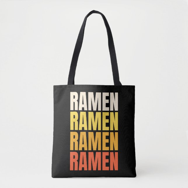 Tote Bag Conception de texte Ramen (Devant)