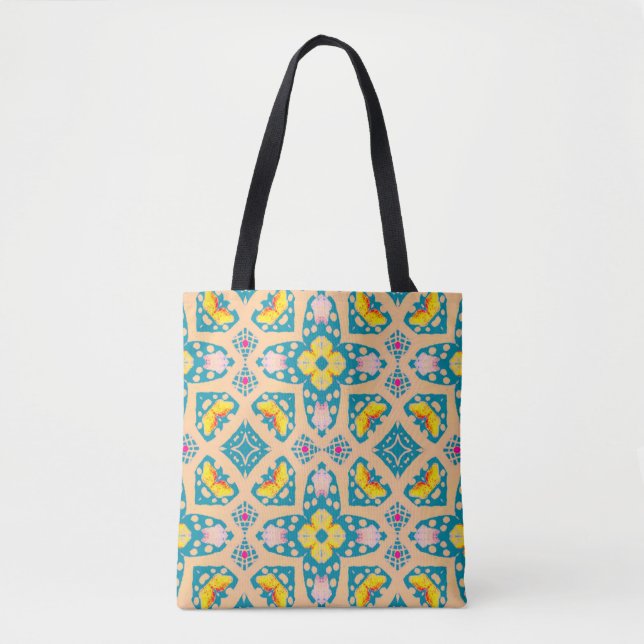 Tote Bag Conception De Tissu. Illustration De Mode Inca. Li (Devant)