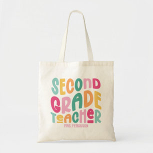 Tote Bag Conception de typographie colorée pour un enseigna