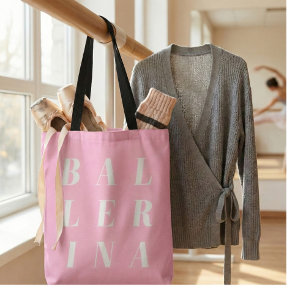 Tote Bag Conception de typographie de danseuses de ballet à