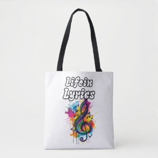 Tote Bag Conception de typographie de notes de couleur "La 