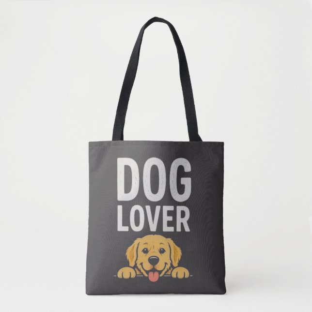 Tote Bag Conception de typographie d'illustration de chien  (Devant)