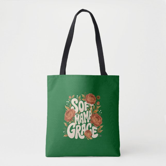 Tote Bag Conception de typographie florale rétro de la douc (Devant)