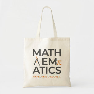 Tote Bag Conception de typographie pour professeur de mathé