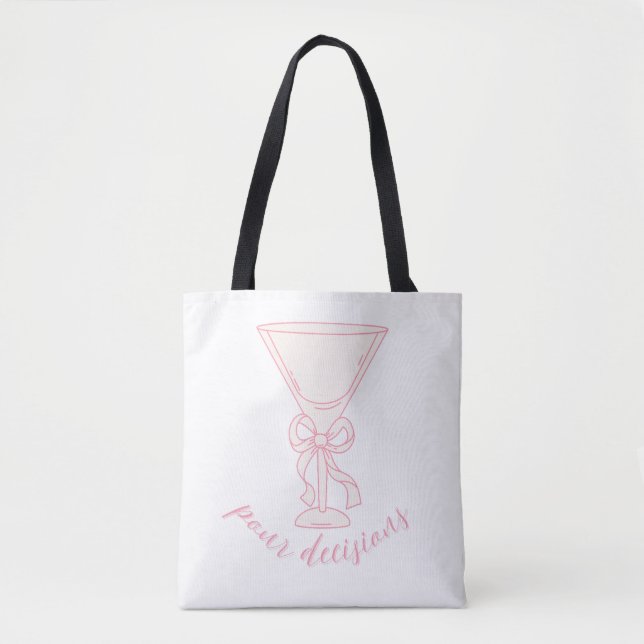 Tote Bag Conception de verre à Martini Pour Decisions | Fém (Devant)