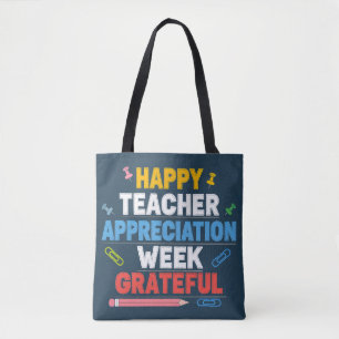 Tote Bag Conception d'école colorée et reconnaissante