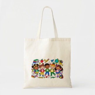 Tote Bag Conception d'école pour enfants Apprendre Ensemble
