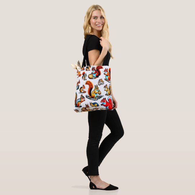 Tote Bag Conception d'écureuils et de putriks canadiens (Sur le modèle)