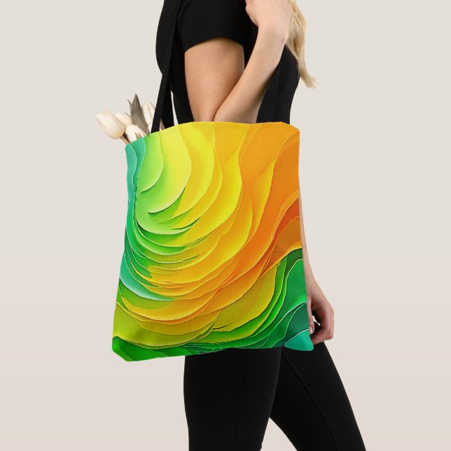 Tote Bag Conception d'énergie de couleur abstraite (De près)