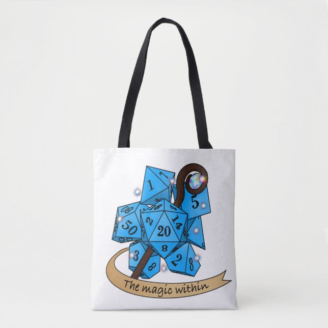 Tote Bag Conception des dés de sorcier (Devant)