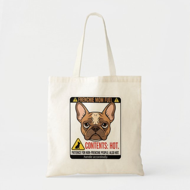 Tote Bag Conception d'étiquette d'avertissement de carburan (Devant)