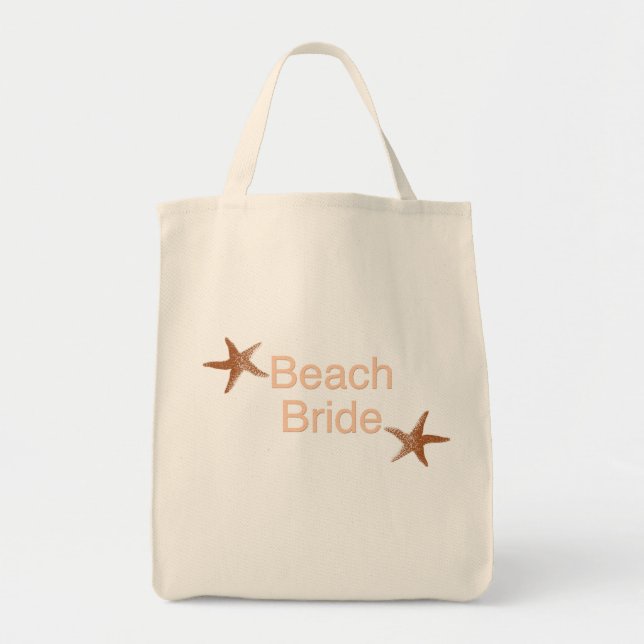 Tote Bag Conception d'étoiles de mer de jeune mariée de (Devant)