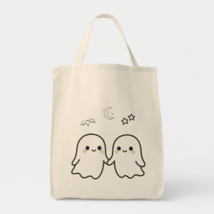 Tote Bag Conception d'Halloween Couple Ghost Cute