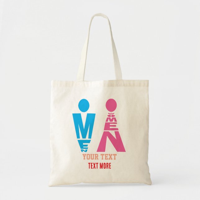 Tote Bag Conception d'icône de typographie pour hommes et f (Devant)