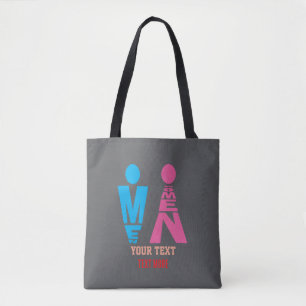 Tote Bag Conception d'icône de typographie pour hommes et f