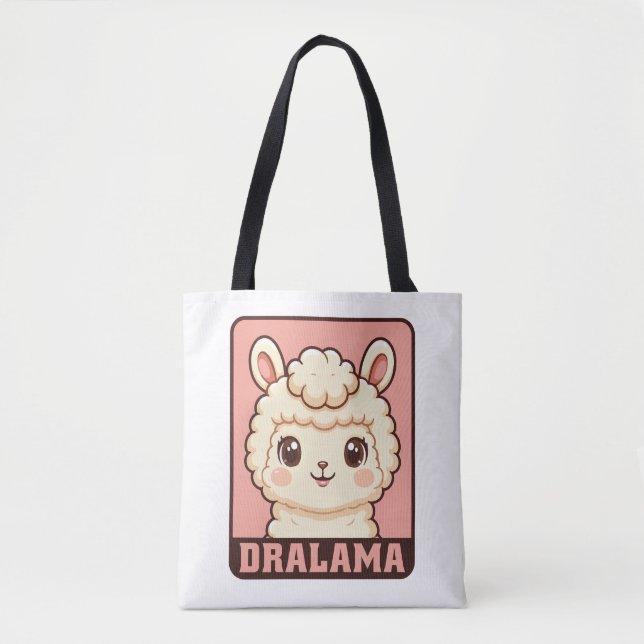 Tote Bag Conception d'illustration de lama mignon (Devant)