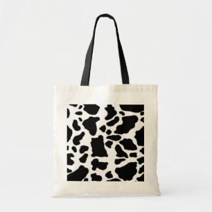 Tote Bag Conception d'impression de vaches, noir et blanc