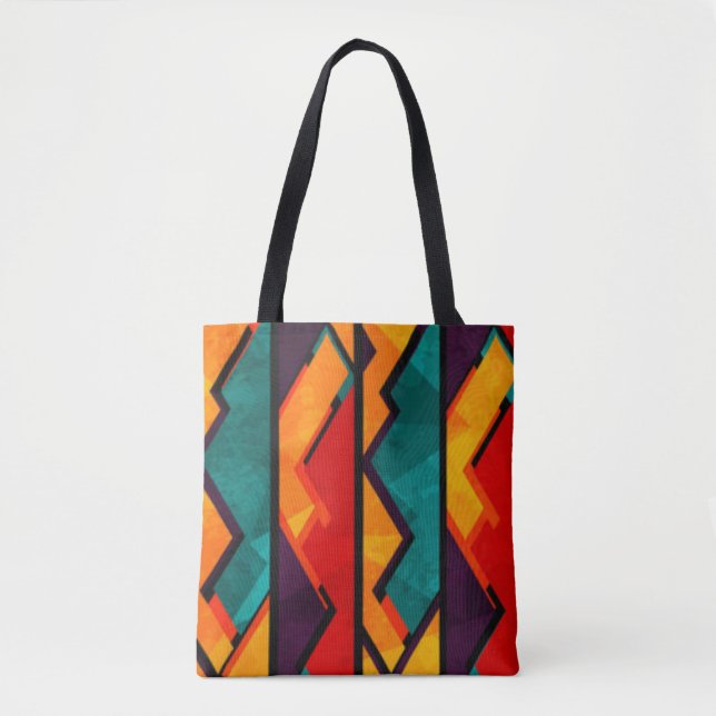 Tote Bag Conception d'impression Motif africaine multicolor (Devant)
