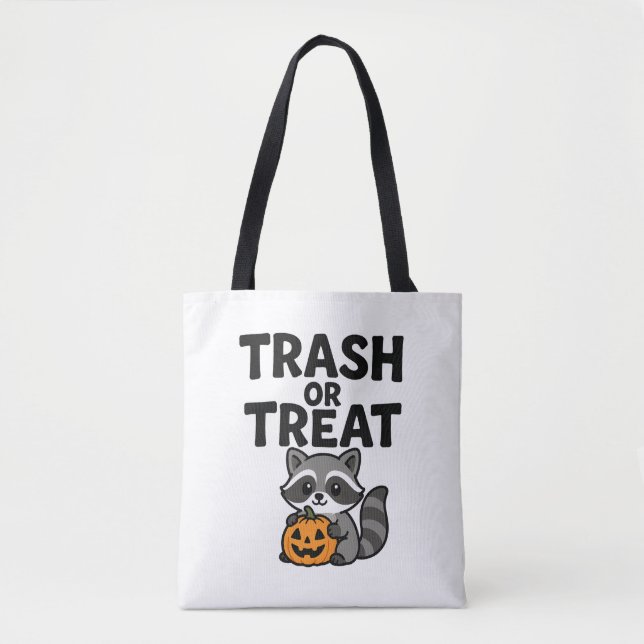 Tote Bag Conception drôle de Halloween de raton laveur de d (Devant)