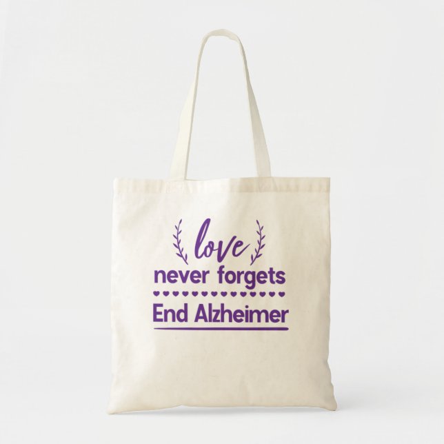 Tote Bag Conception Du Mois De Sensibilisation À Alzheimer (Devant)