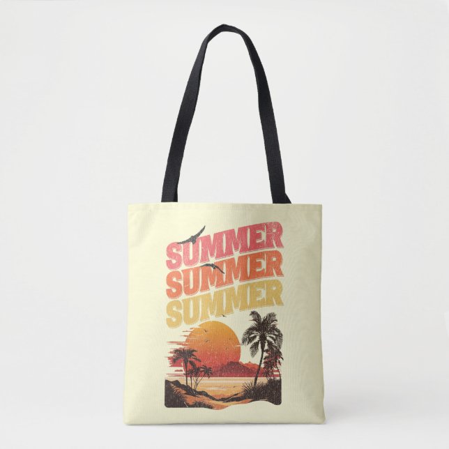 Tote Bag Conception du texte d'été (Devant)