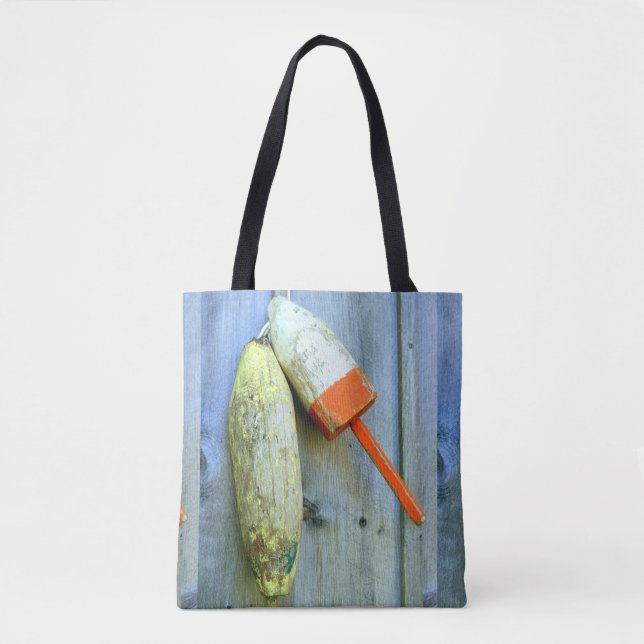 Tote Bag conception en bois de balises de homard (Devant)