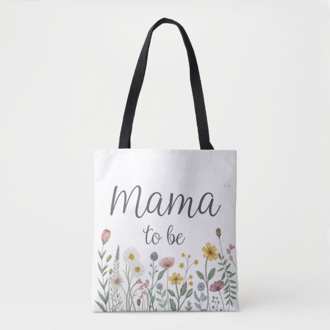 Tote Bag Conception florale bohème de fleurs sauvages aquar (Devant)