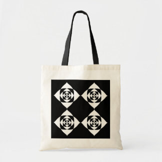 Tote Bag Conception florale noire et blanche