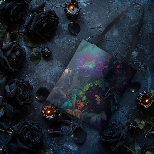 Tote Bag Conception Florale Sombre (Créateur téléchargé)