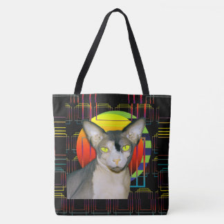 Tote Bag Conception folle de chat avec le chat Ninja de