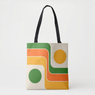Tote Bag Conception géométrique de style rétro des années 1