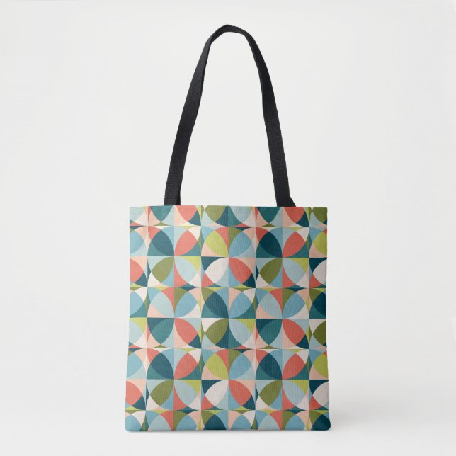 Tote Bag Conception géométrique du milieu du siècle, Abstra (Devant)