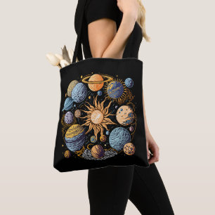 Tote Bag Conception graphique du système solaire