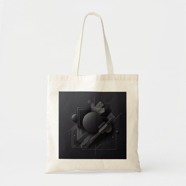 Tote Bag Conception graphique sombre moderne (Devant)