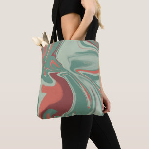 Tote Bag Conception graphique vert orange