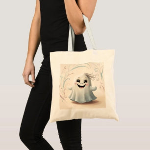 Tote Bag Conception Halloween d'ami fantomatique adorable