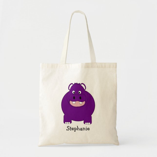 Tote Bag Conception Hippopotame Personnalisé  (Devant)
