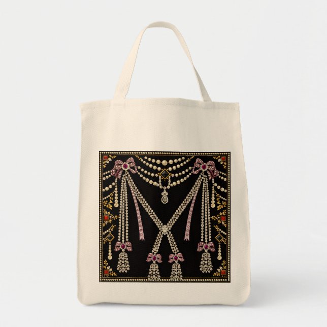 Tote Bag Conception inspirée de Marie Antoinette avec des b (Devant)
