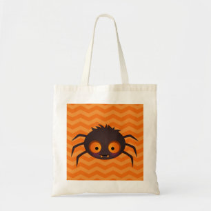 Tote Bag Conception mignonne orange d'araignée de Halloween
