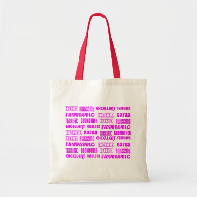 Tote Bag Conception moderne fraîche pour des mots de (Devant)