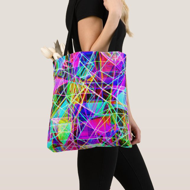 Tote Bag Conception Motif Abstraite dynamique (De près)