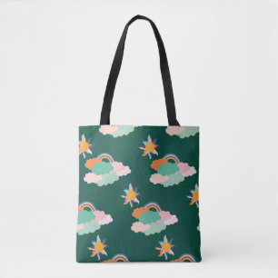 Tote Bag Conception motif transparente avec nuages colorés
