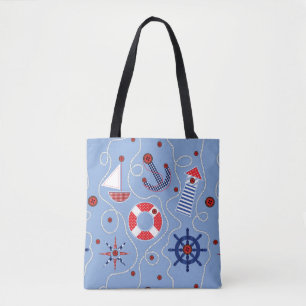 Tote Bag Conception nautique de patchwork