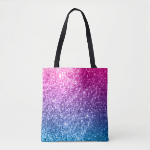 Tote Bag Conception partout d'impression de rose, pourpre