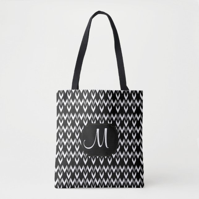 Tote Bag Conception partout d'impression d'or, blanche et (Devant)