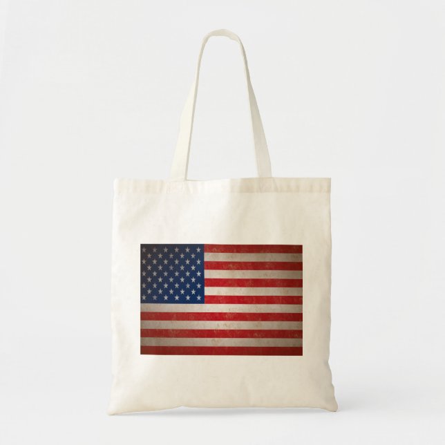 Tote Bag Conception patriotique vintage de drapeau (Devant)