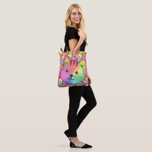 Tote Bag Conception personnalisée de chats Rainbow   Person