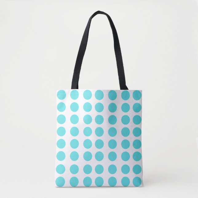 Tote Bag Conception Pois Aqua (Devant)